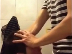 University Bathroom Face Fucking and Cum Swallowing 7