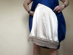 New pink Dirctoire Knickers under my pleated dress.