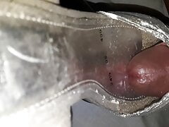 CUMM IN SILVER SANDAL OK LU OLIVARES