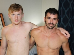 Furious dude with sexy facial air fucks a ginger bottom