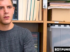 BoyPunish.com - Twink thief's enjoyment of his raw, hard bareback punishment by a horny guard