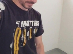 Nude and Nutting on my sack in Public!