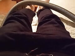 Vacuuming the cum out of twink dick