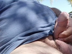 Horny grandpa gets a milking and cums hard in gay onanism session