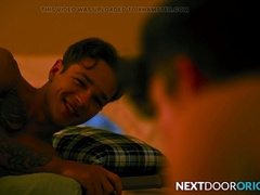 Chocolate Hairy man Spitroasted By Fantastic Stranger & Jock Friend