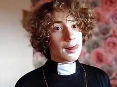 Sinful priest jerks off his big dick and tells you what he'd like to do to you (POV)