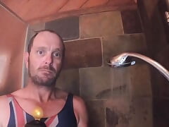 One Piece Swimsuit Shower Fun
