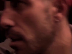 Throating jock toyed in ass with huge dildo