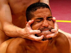 Interracial wrestling with lots of facefucking and anal