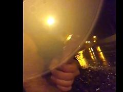 Midnight Nude Walk Down a Countryside Road