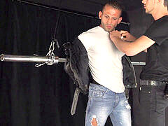 Straight Latino Muscle Stud turned sadism & masochism restrain bondage Slave