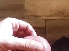 Ruined One Finger Cumshot with Bound Ball Squeezing