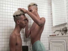 2 Latino Twins twunks Tugging-off In The shower