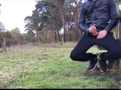 when some folks are alone in the woods they take a urinate or milking off