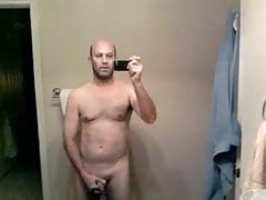 homemade jerking in mirror