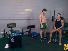 SEAN CODY - Torrid Jock Joey Dane Arches Over Ryan Orion And Humps Him Doggy-style In The Gym