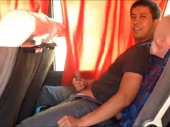 Str8 filipino jerk & cum in bus ride
