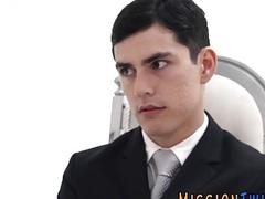 Aroused mormon gets tug