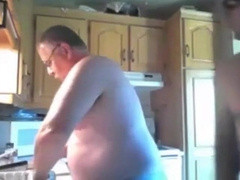 Bear Daddy Gets Pantsed by His Man on Webcam
