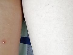 This tight hairy vagina hasn't had a single cock yet, but it's already flowing at the very thought of it.