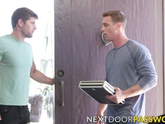 Muscular dude rides his buddies thick and long dick