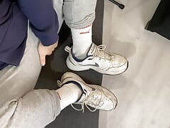 Dirty White Puma Socks, Nike Sneakers