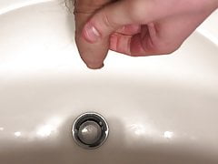 Peeing in sink