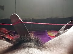 Rony Jain Masturbation. Handsfree ejaculation. Red Rope. Big dick masturbation video. dancing dick