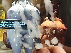 Long cum spurts for Cindyy and Prilena (WoW Cum tribute)