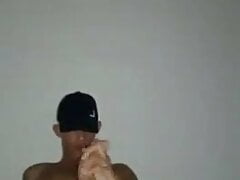 Stoking monster curved cock