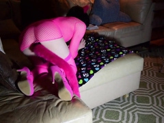 Sissy Kitten alone with new toy 3