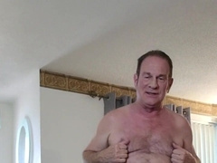 Granddad liking milking off