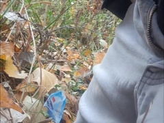 I found unusual used condoms in woods and jack with them3.