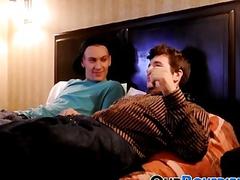 Twink sucks hard cock before being analpounded balls deep