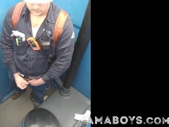 Bearded Hunk Strokes Cock Outdoors in a Porty Potty7777