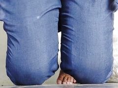Down My Blue Pant on the Roof #birthday #bigcock