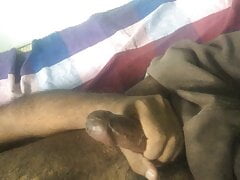 Black hairy daddy masturbation big cock