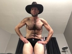 Hairy gay guys worship big cocks with some serious domination