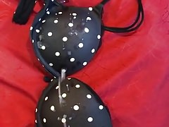 Cum on my wife black bra