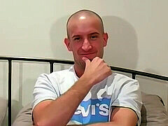 Smooth-skinned British amateur Harry satisfaction himself with jerking off solo