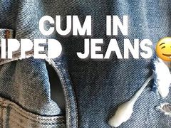 quick cum into G-Star Jeans