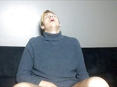Preppy boy stroked two hander cock