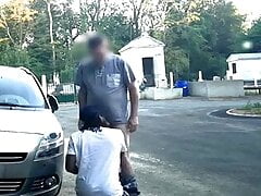 white daddy fucks black thug in cemetery