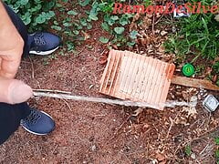 Master Ramon pisses outdoors