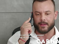 Staghomme Bastian Karim has his hole stretched by big dick Sir Peter