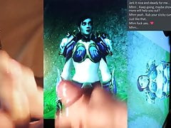 Cum Tribute to Azaer (Human, World of Warcraft)