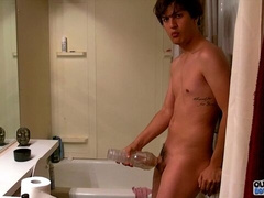 Skinny dude named HUnter is fucking his fleshlight big time