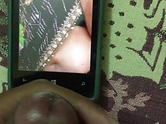 Sadaf Cum tribute on her navel hole