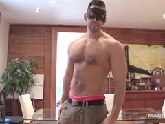 Maskurbate Masked Hairy Male Showing Off