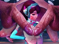 Worshipping, three dimensional, bukkake